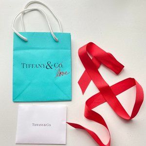 Tiffany Love bag with matching red ribbon